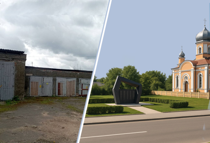 Місце майбутнього меморіалу Захисникам і Захисницям України в центрі Малина на площі Соборній, 3/3