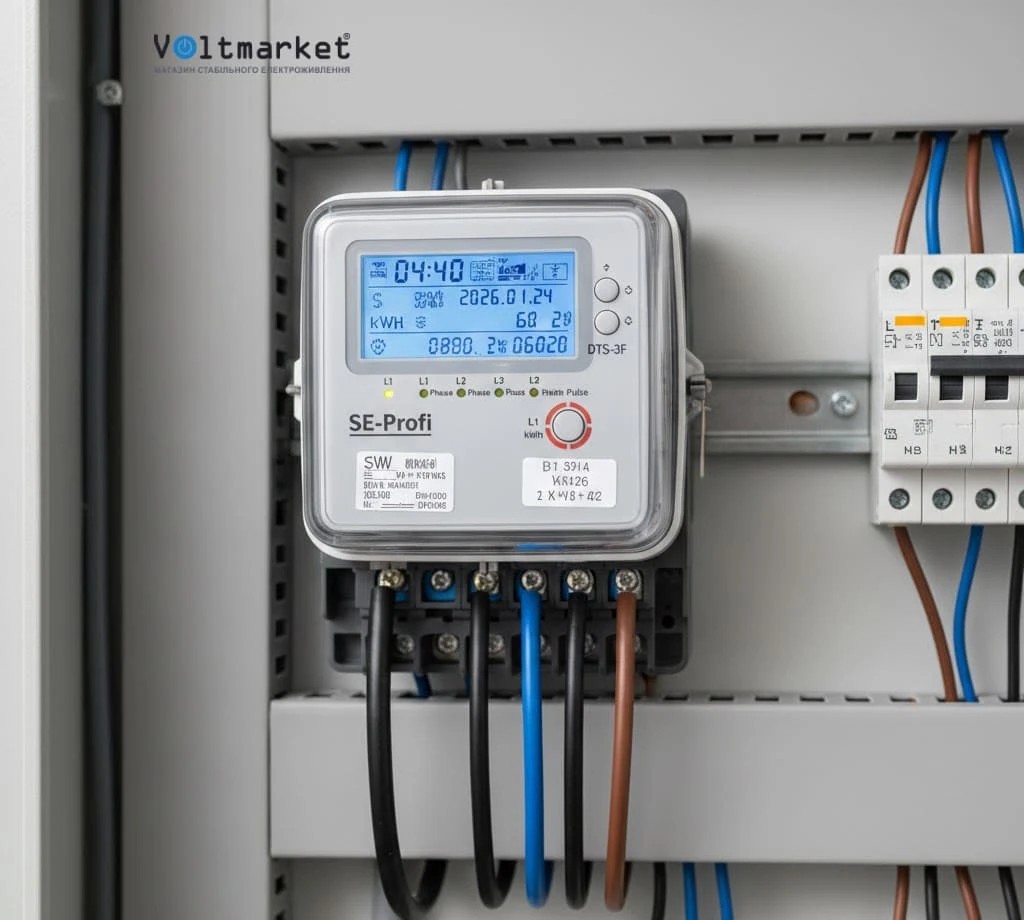 Двозонний лічильник електроенергії з дисплеєм