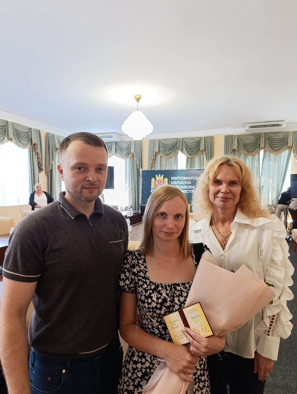 Мати п’ятьох синів із Малинської громади отримала звання «Мати-героїня»